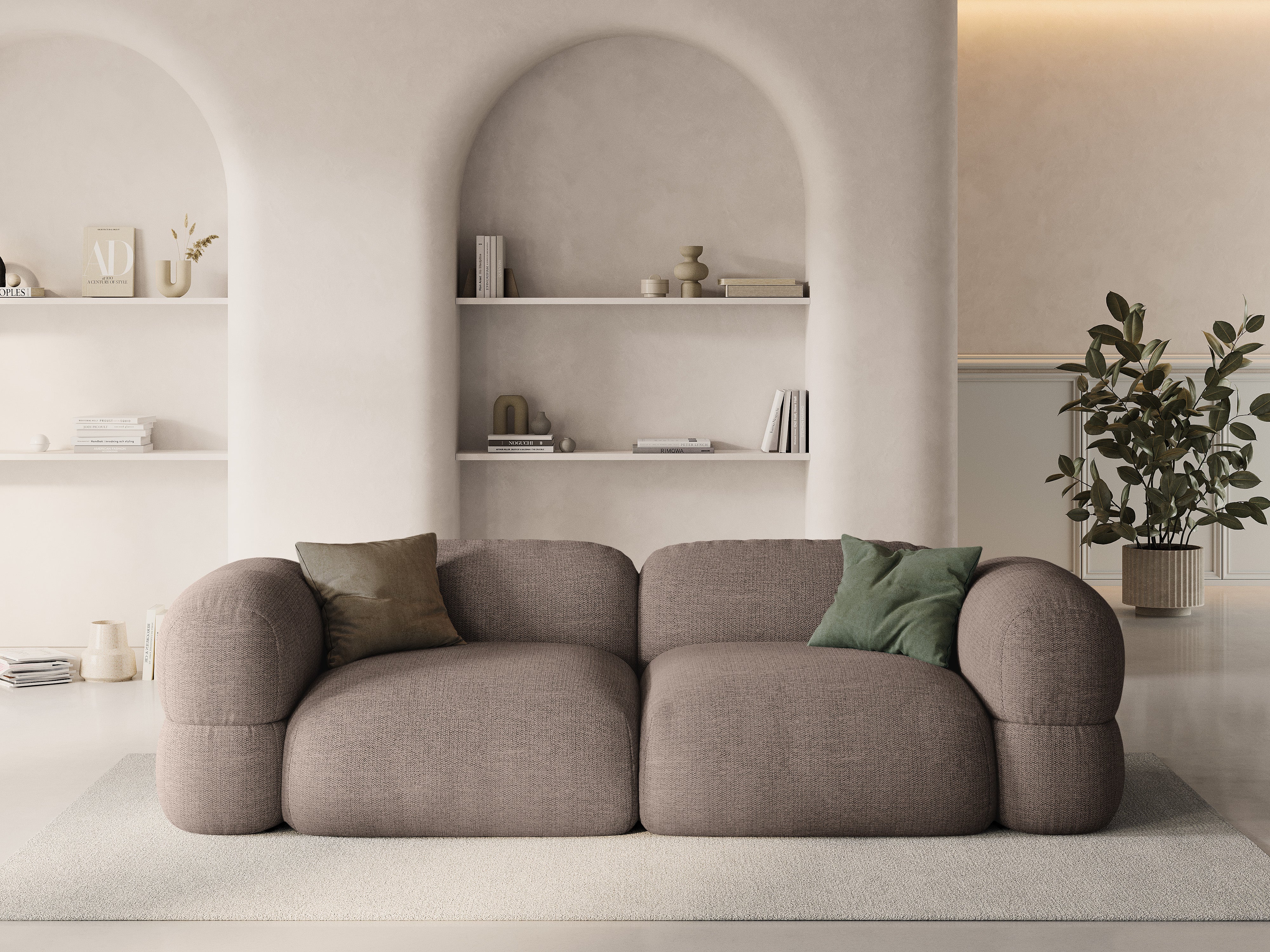 Sofa 4-persoons ROGER cappuccino szenil