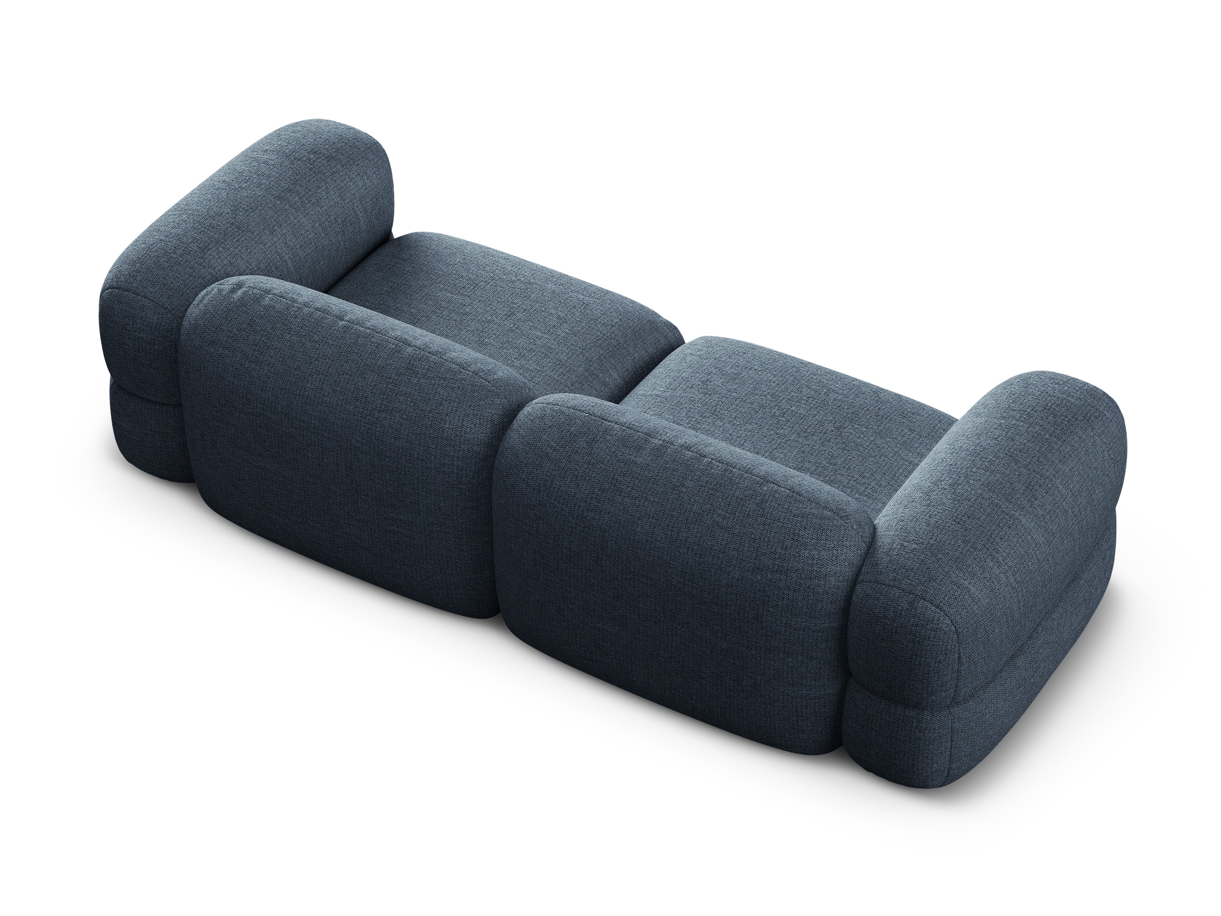 Sofa voor 4 personen ROGER donkerblauwe chenille