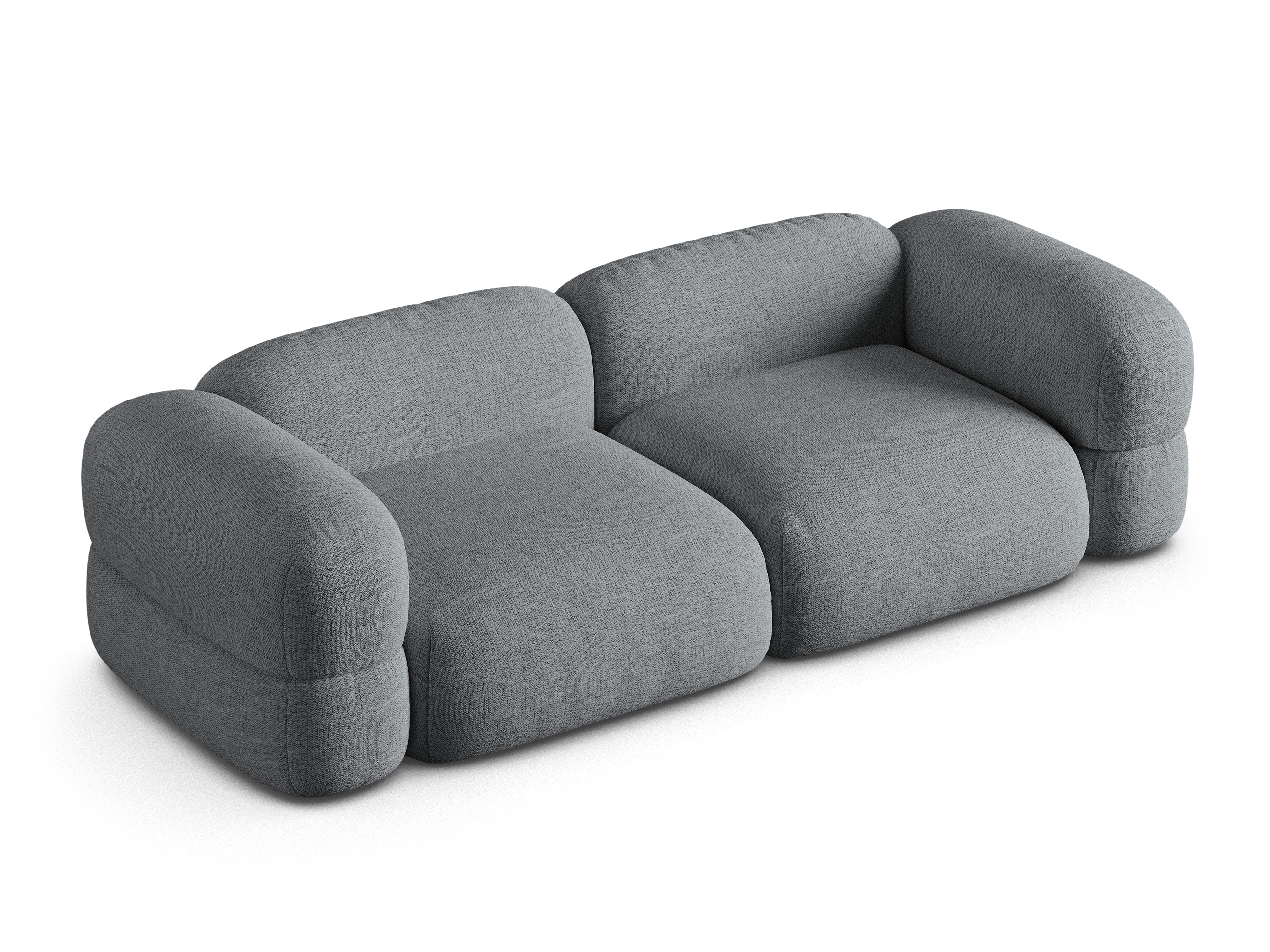 Sofa für 4 Personen ROGER graues Chenille