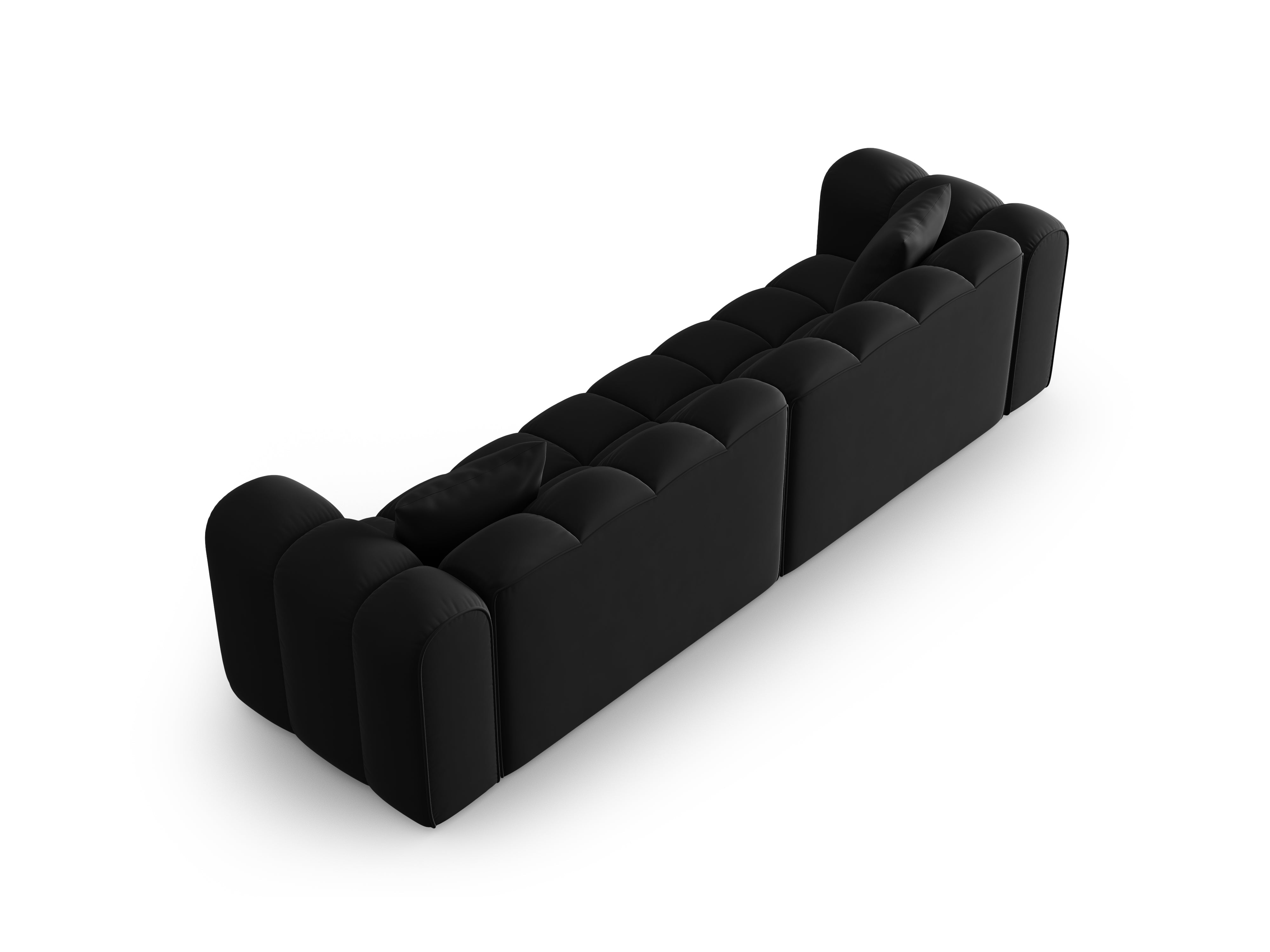Samtsofa 4-Personen Black Halley