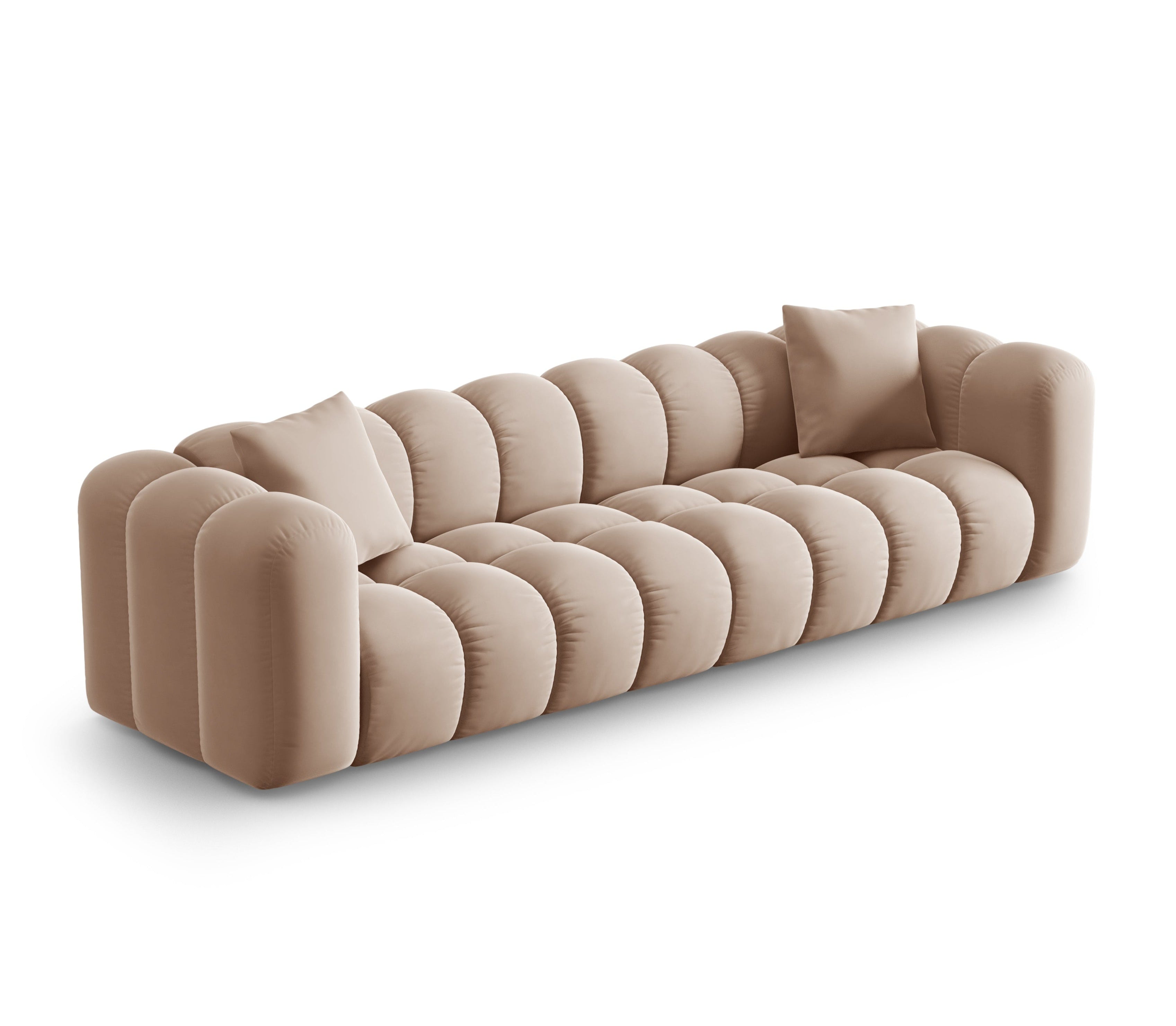 Samtsofa 4-Personen Halley Beige