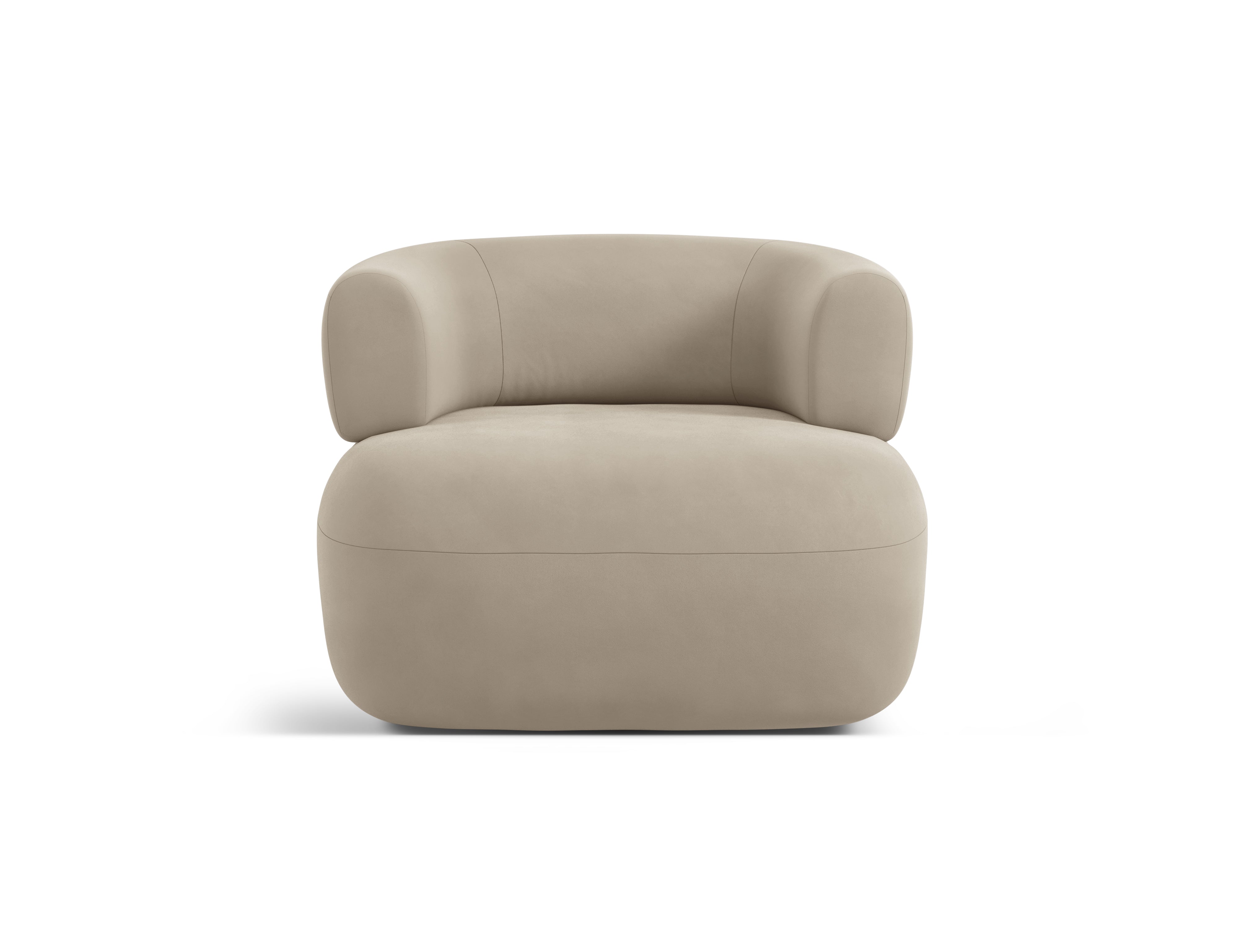 Velours fauteuil ALDRIN beige