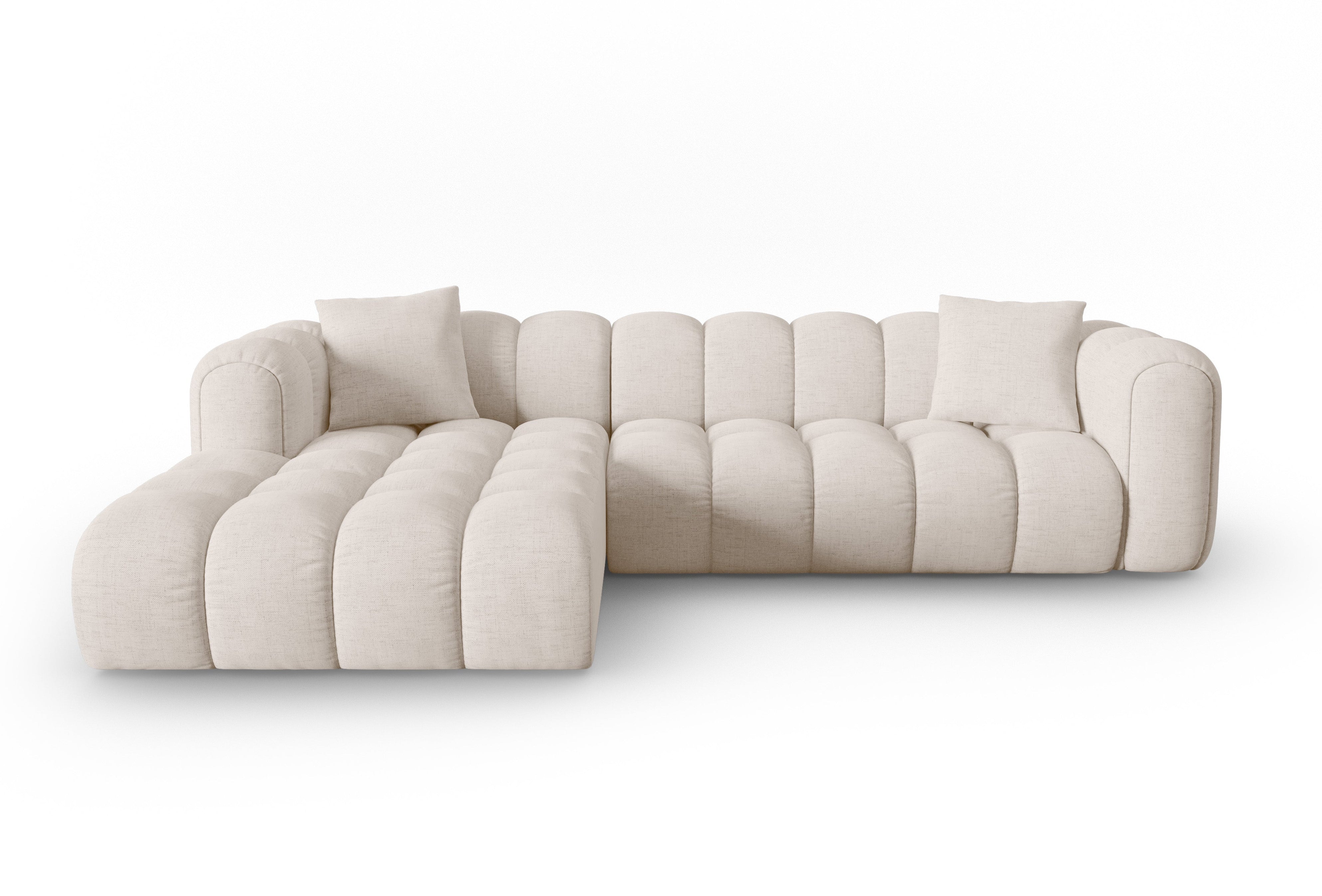 4-sitzige linke Eckcouch ASTRO beige Chenille