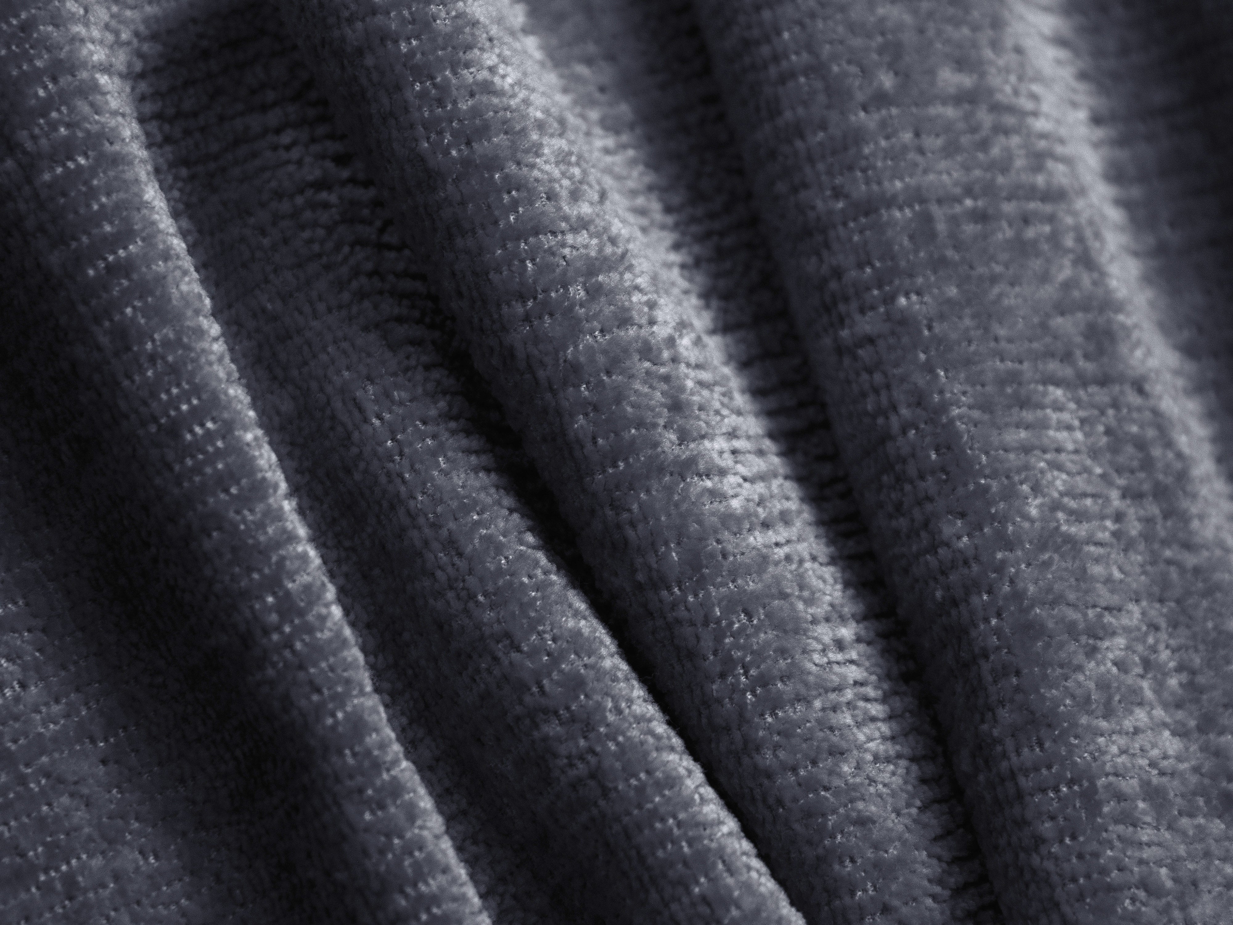 Driepersoons linkerhoekbank ALDRIN in marineblauwe chenille