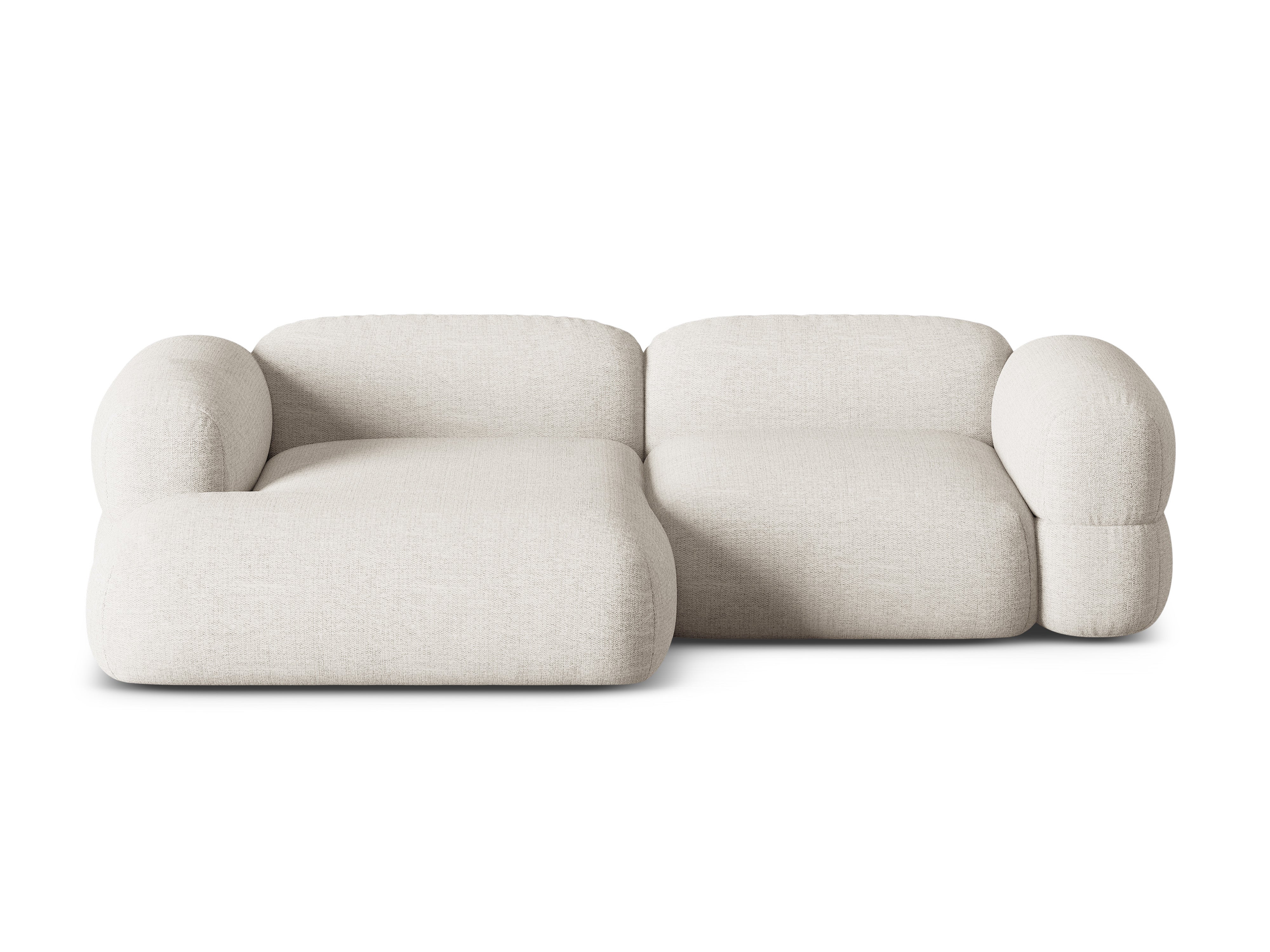 Linksseitige Eckcouch ROGER beige Chenille