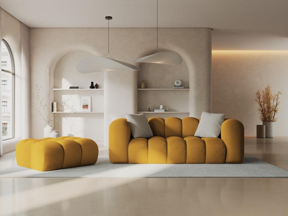 Puf aksamitny HALLEY żółty Windsor & Co Eye on Design