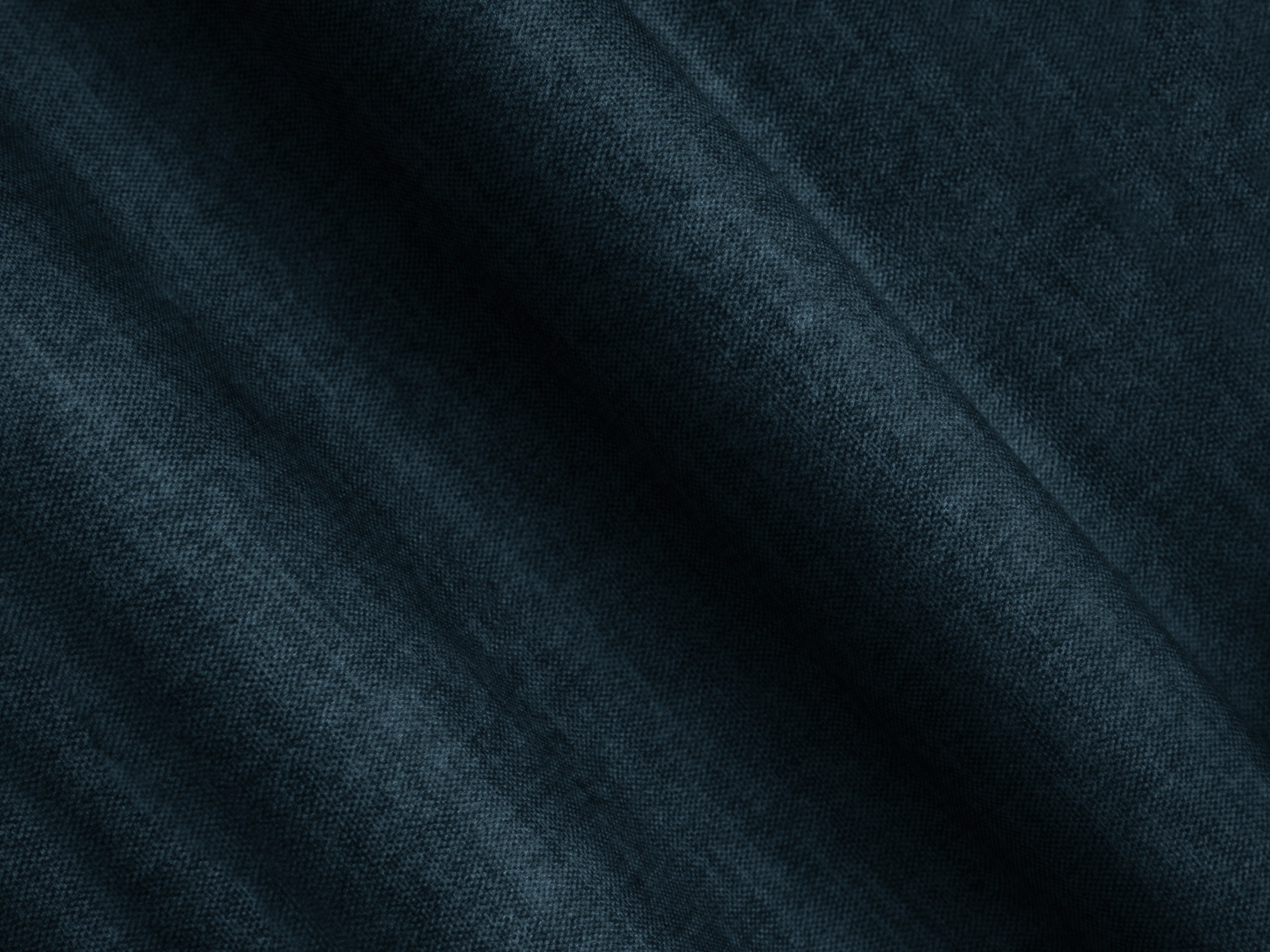 Velvet U-shaped right-facing corner sofa ROGER petrol blue