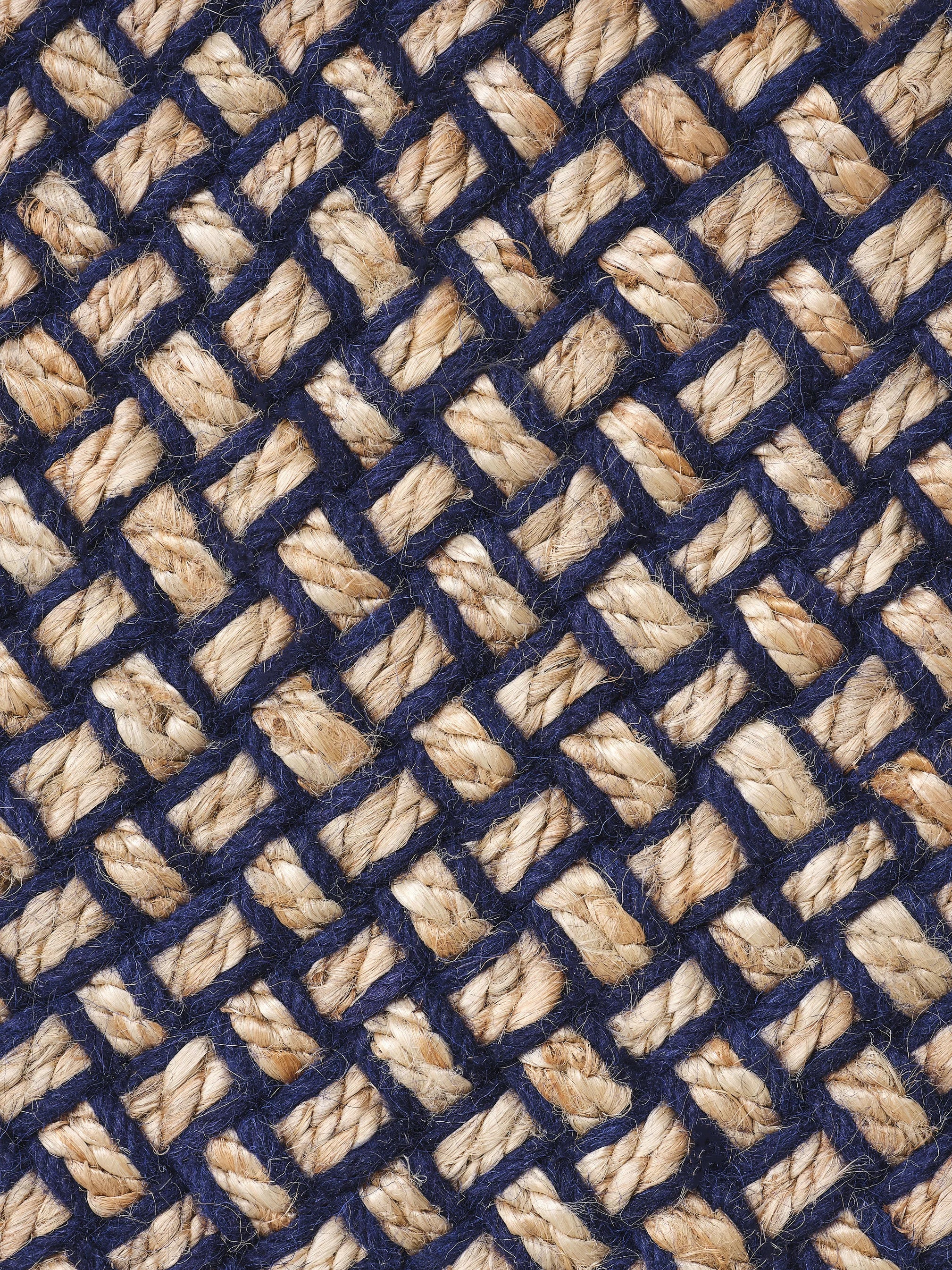 Teppich WEAVE dunkelblau mit beige