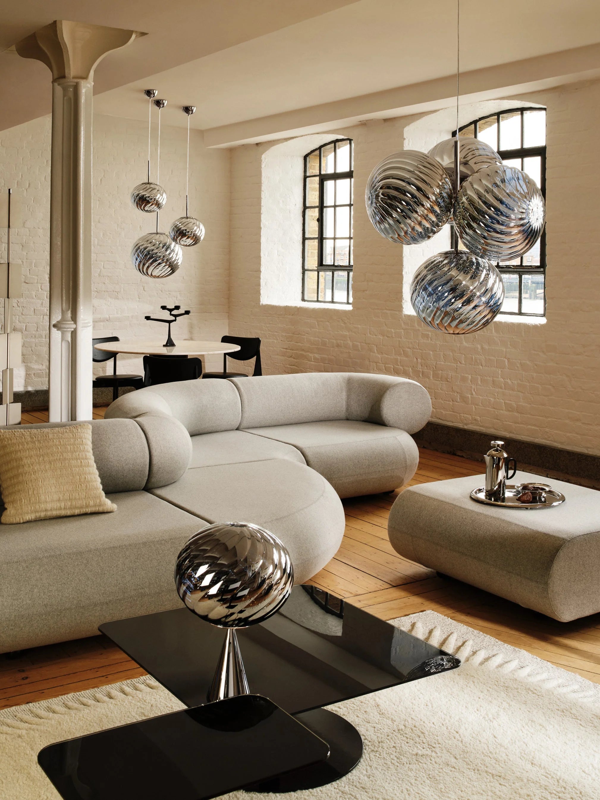 Pendelleuchte WHIRL SMALL silber