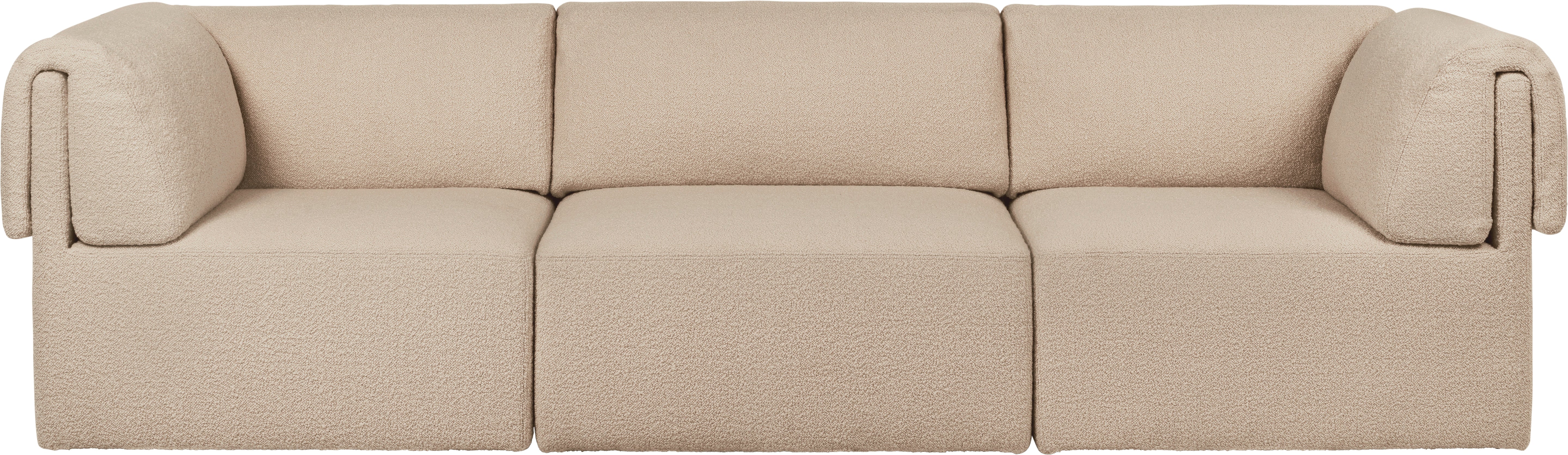 Bank 3-zits WONDER gestoffeerd