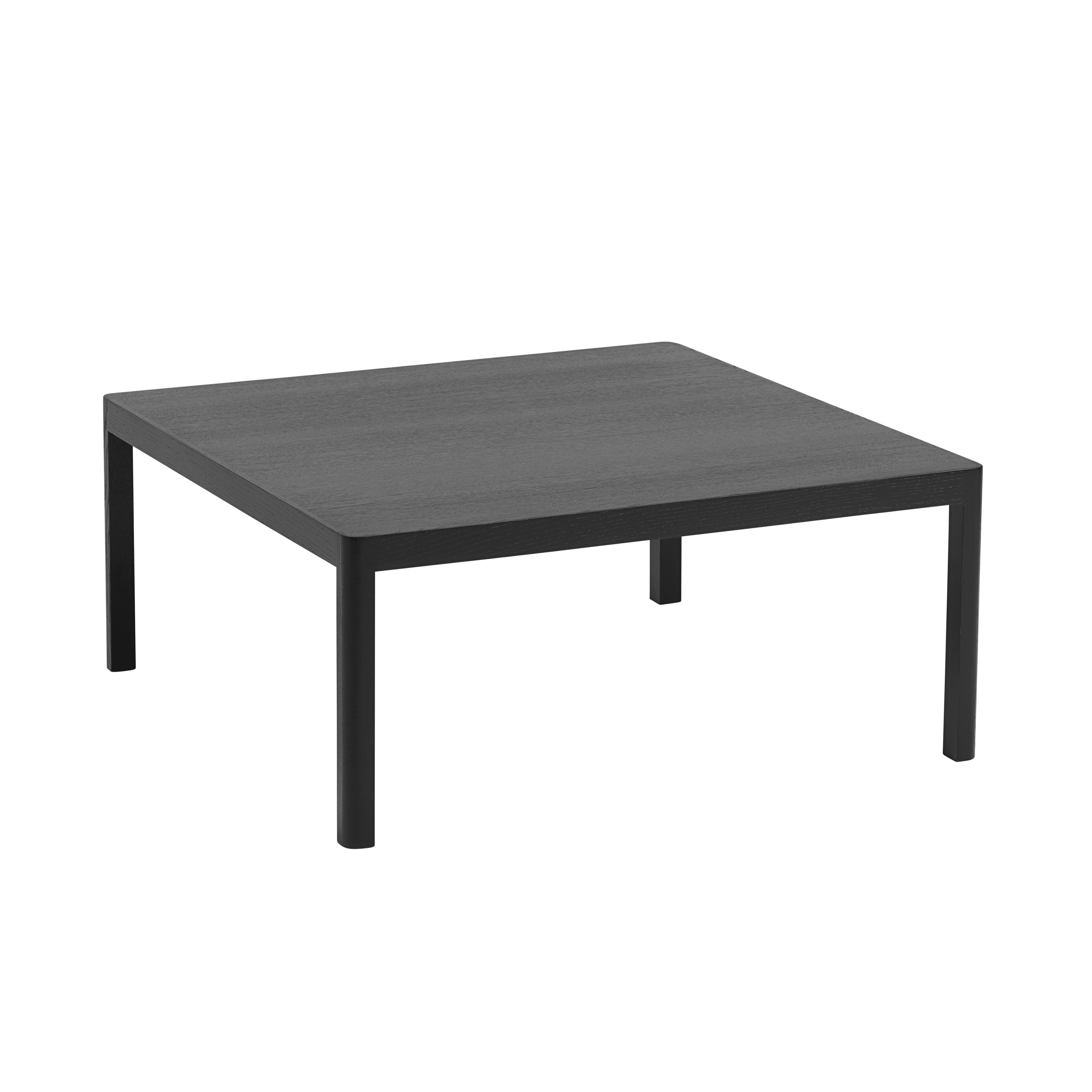 Koffietafel WORKSHOP zwart eikenfineer met zwarte eiken basis