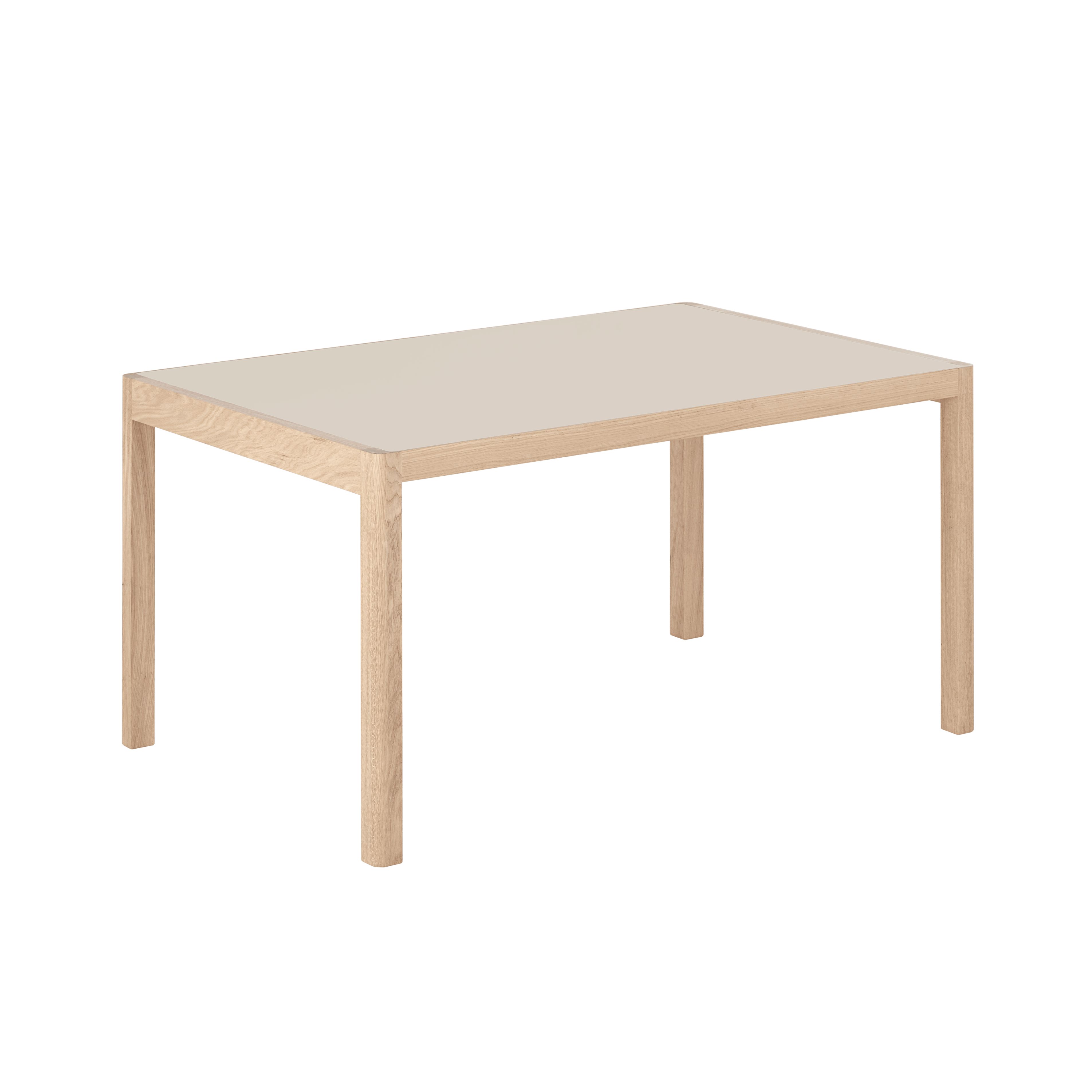 Tisch WORKSHOP graues Linoleum mit Eichenbasis