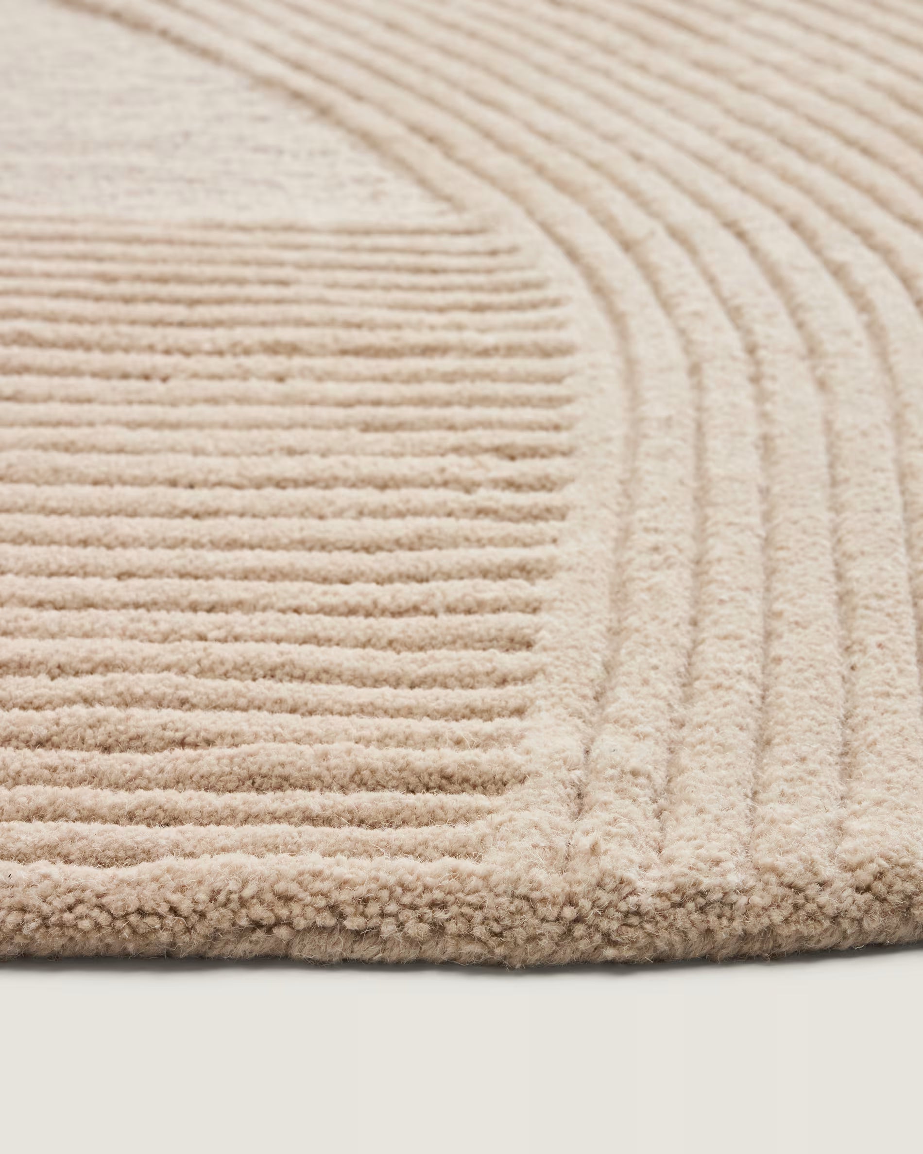 Runder Teppich DOMM cremefarben