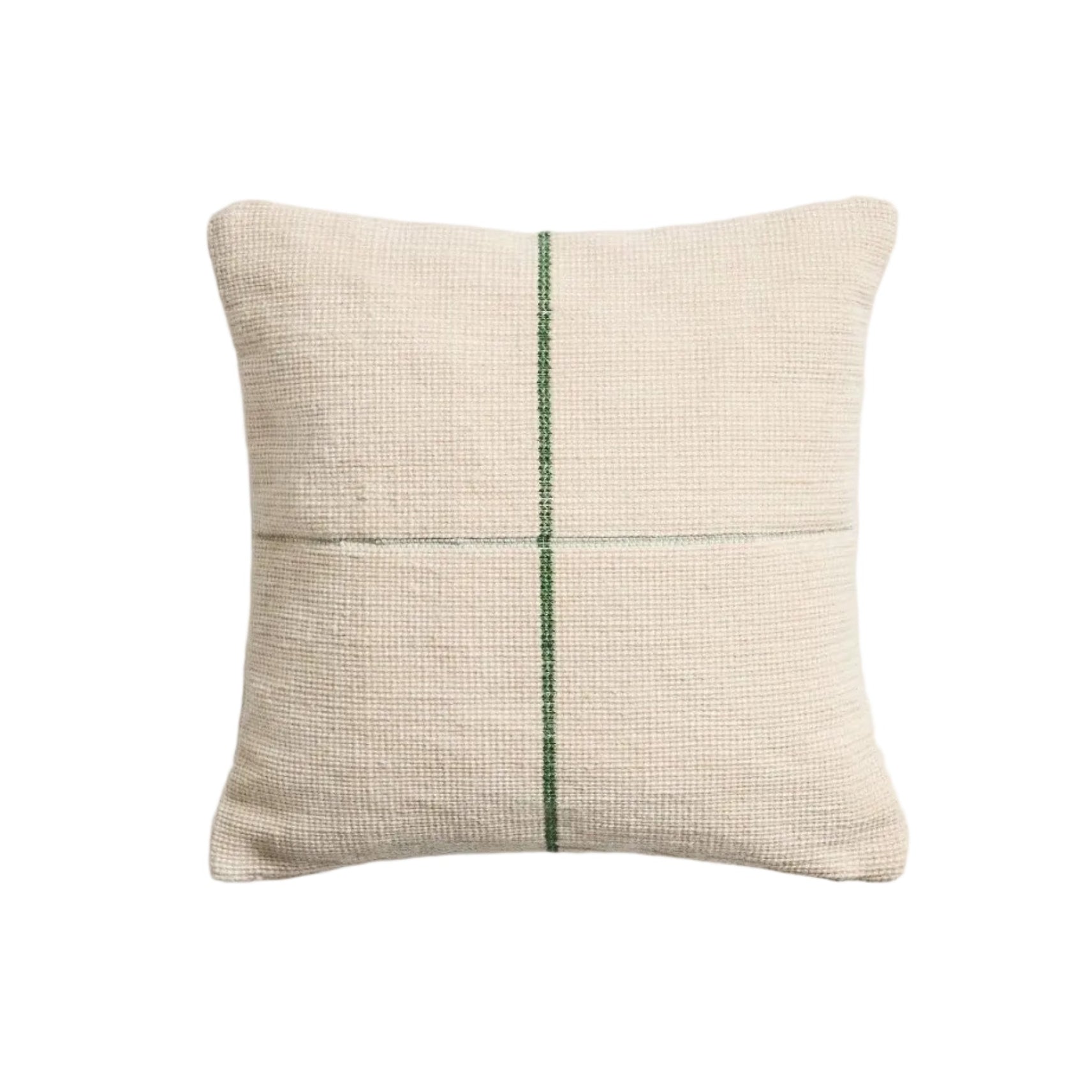 Sierkussen ATIMA beige met groen