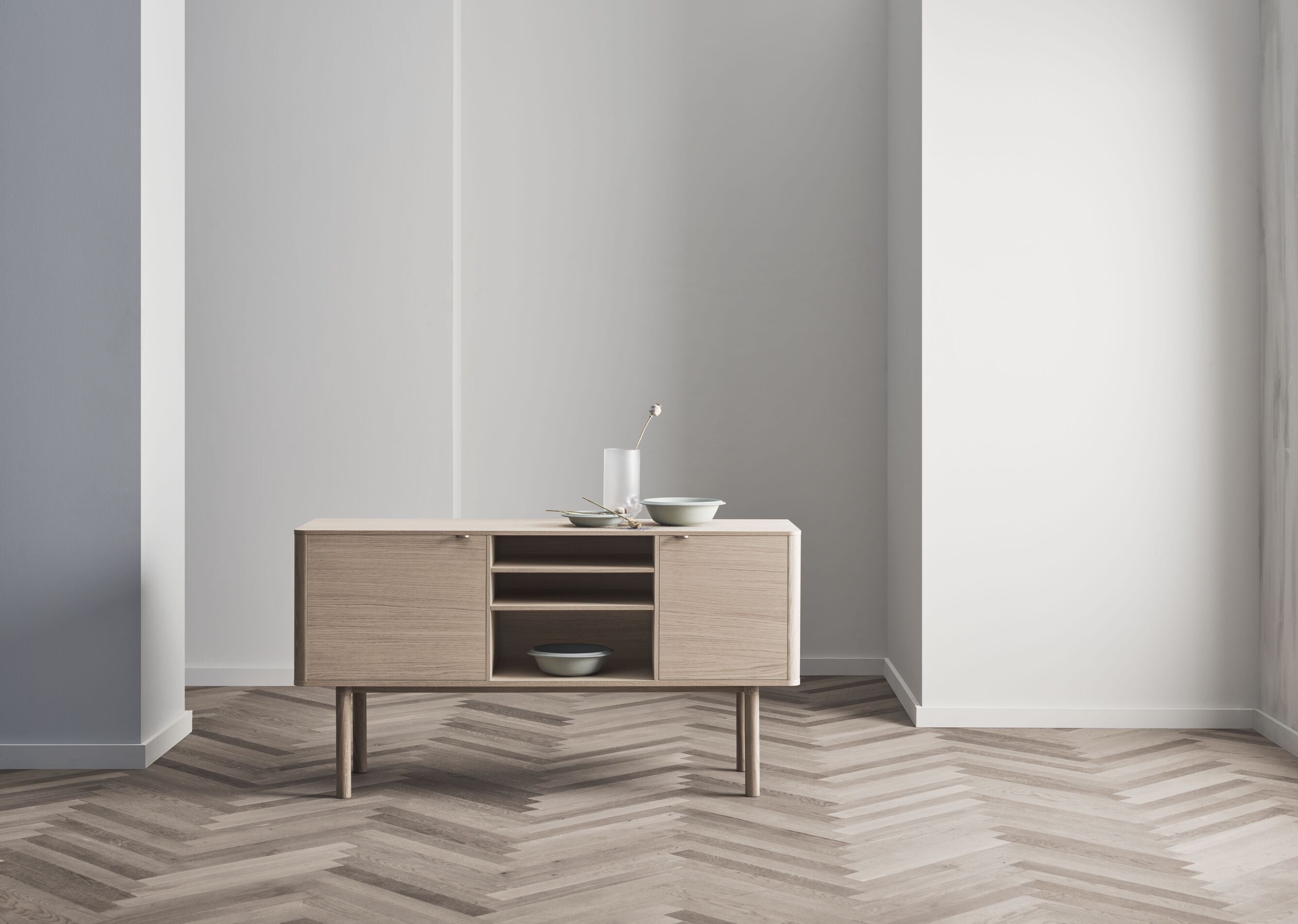 Yacht Bladens bleichte Eichenholz