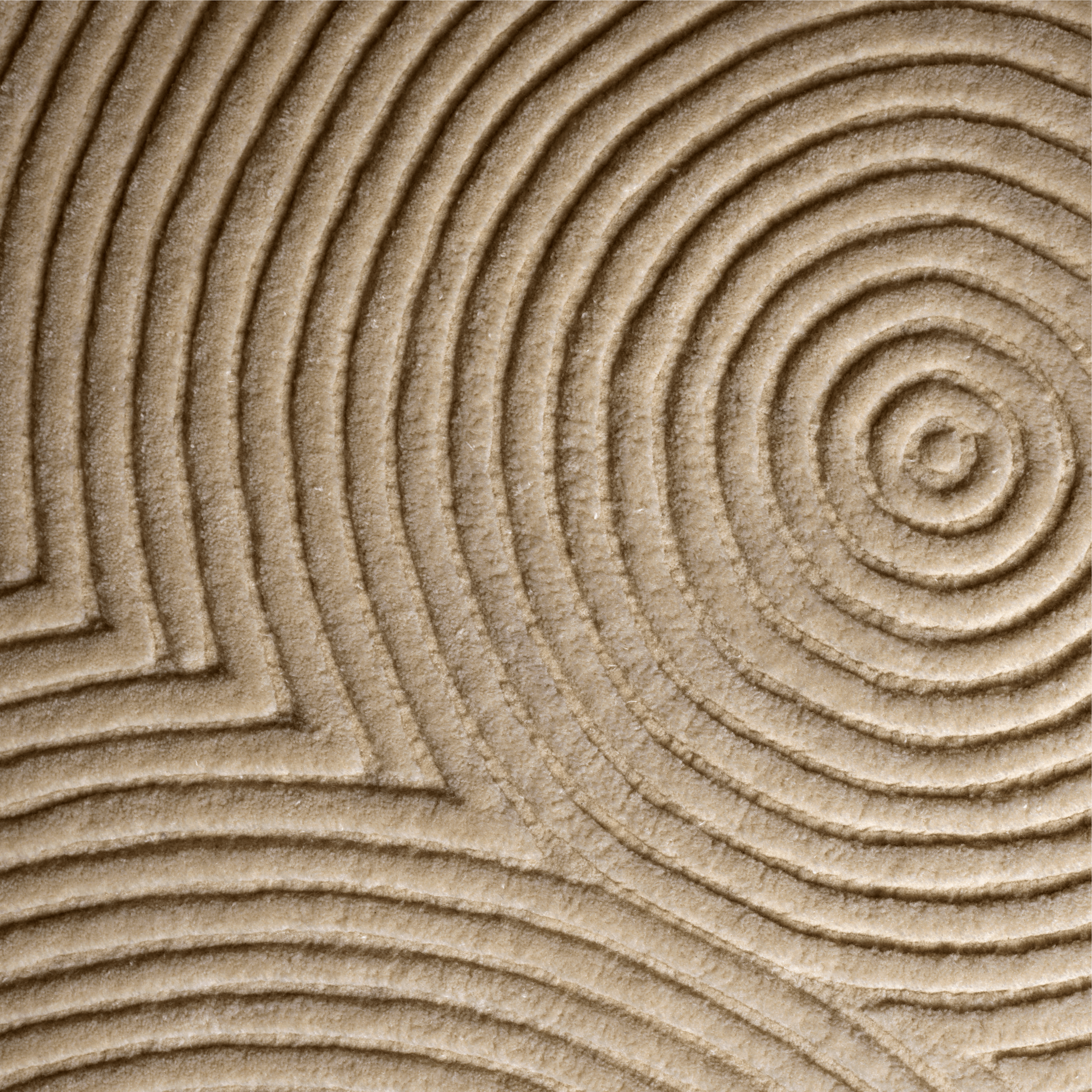 ZEN ROUNDED oval rug brown