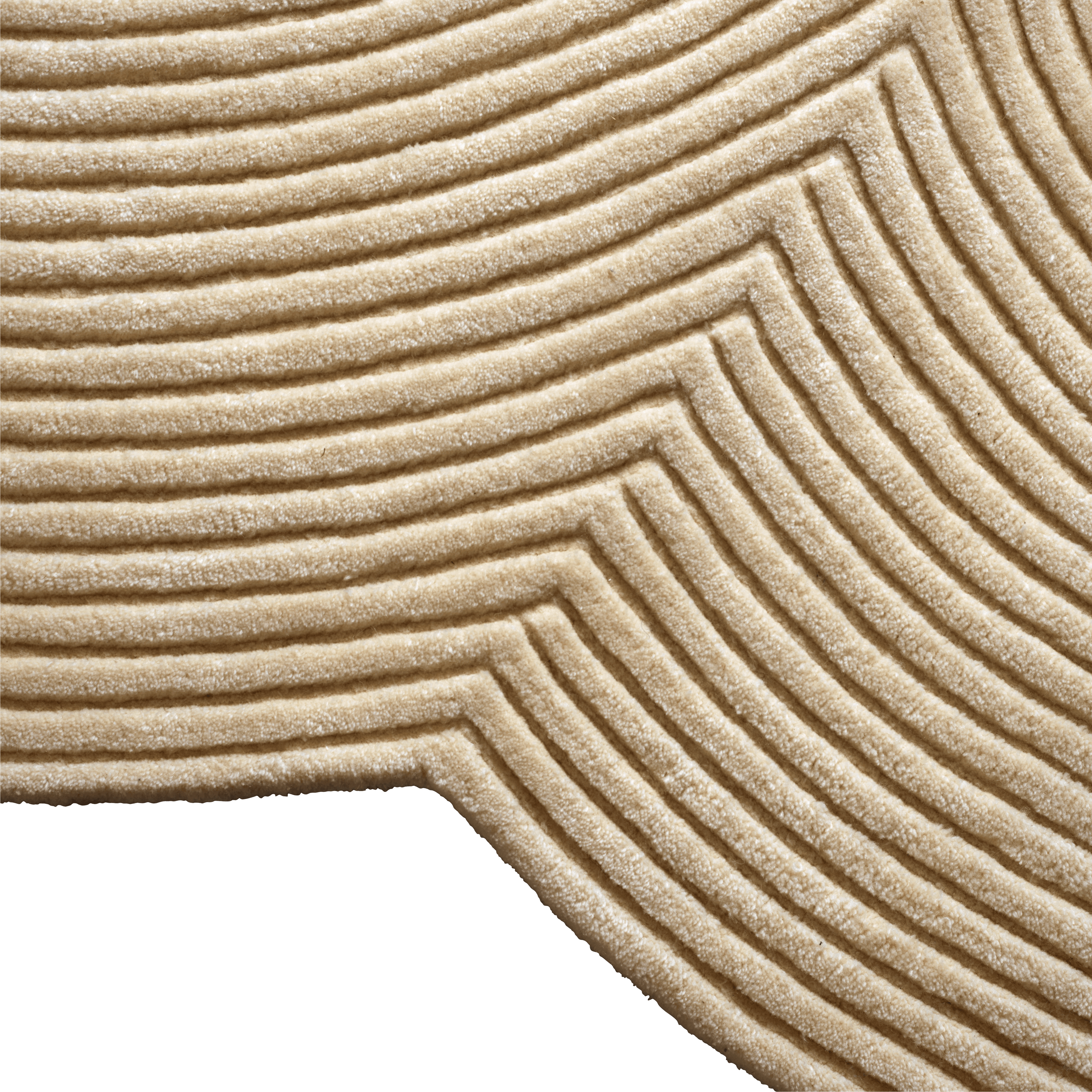 Ovaler Teppich ZEN ROUNDED beige