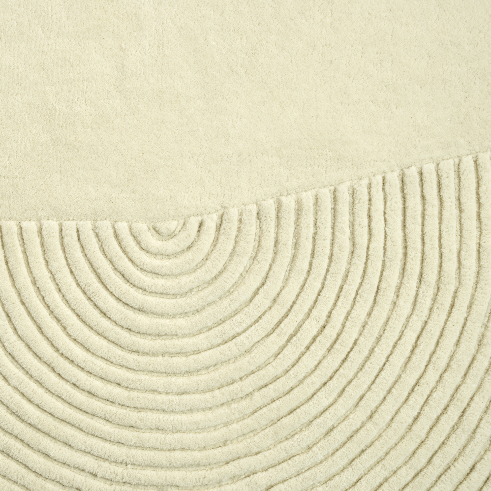 Ronde ZEN SPLIT tapijt crème