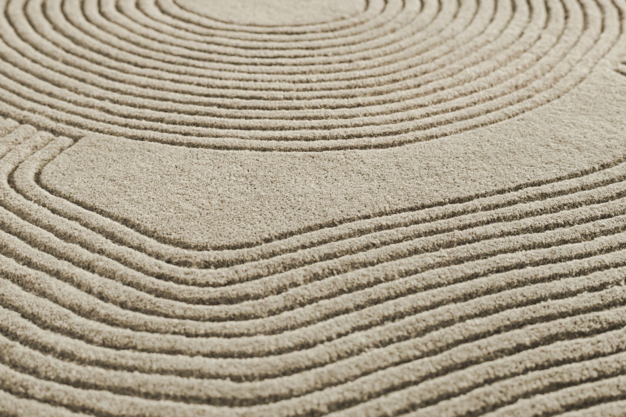 Ovaler Teppich ZEN ROUNDED cremefarben