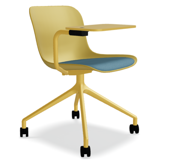 Draaistoel BALTIC 2 REMIX met aluminium basis en wielen voor harde oppervlakken