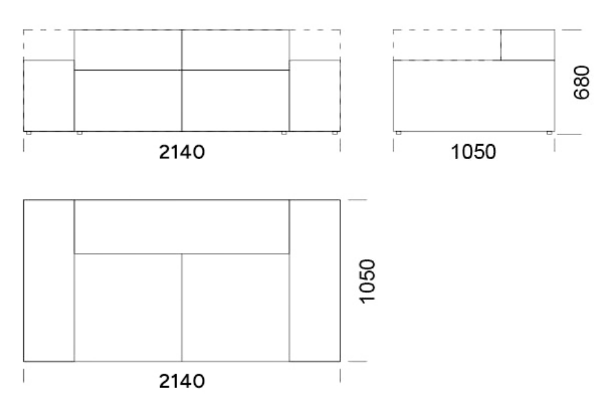 Sofa mit Kissen Schlaffunktion