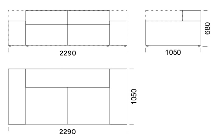 Sofa mit Kissen Schlaffunktion