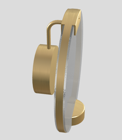 Wandleuchte HORO A gebürstetes Messing