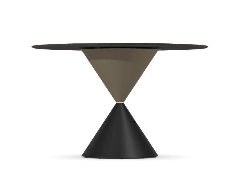 Ronde tafel CLESSIDRA zwart met fango - showroommodel
