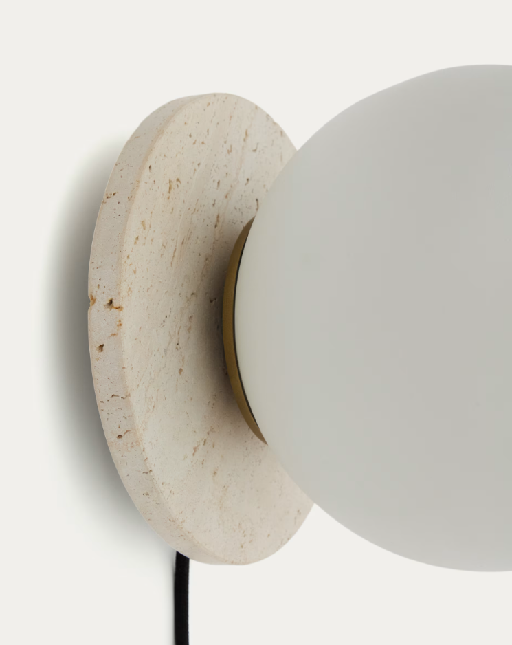 Malachi wall lamp light beige travertine