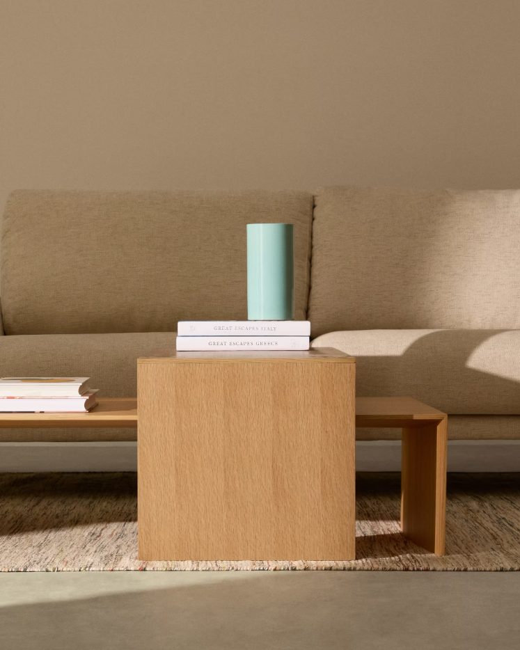 Litto oak veneer coffee table