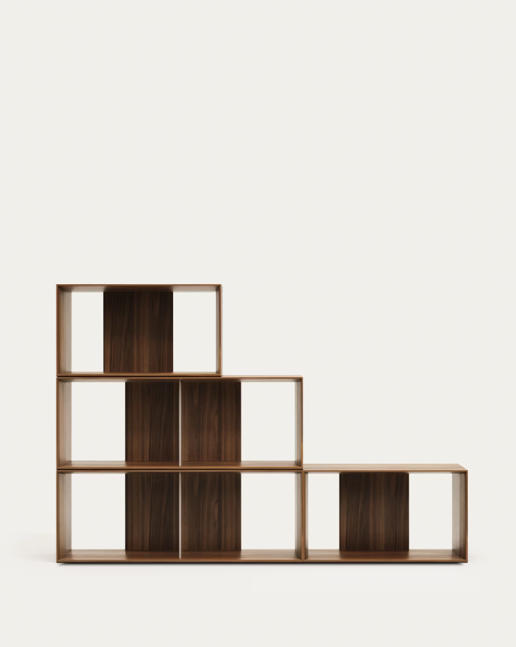 4-module kast LITTO notenhout