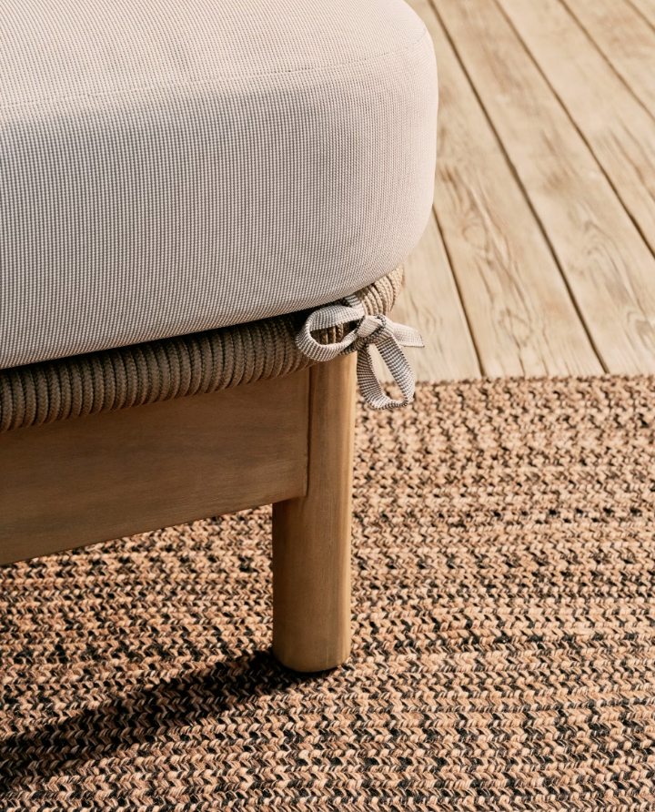 Dubbele ligstoel voor in de tuin CATALINA licht acaciahout