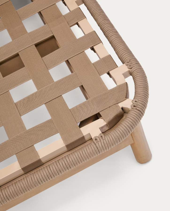 Dubbele ligstoel voor in de tuin CATALINA licht acaciahout