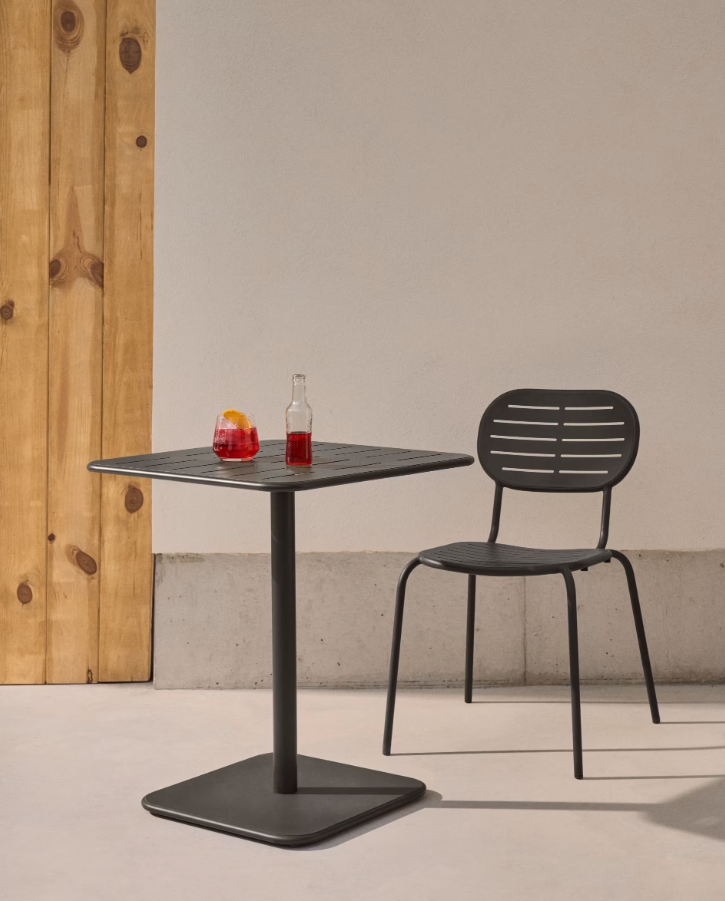 Tuin tafel BRAI grafiet staal