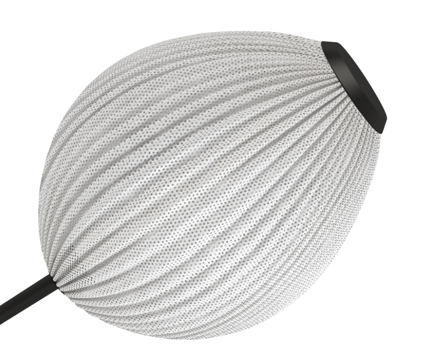 Zweipunktige Lampe mit Ausleger SATELLITE weiß mit schwarz