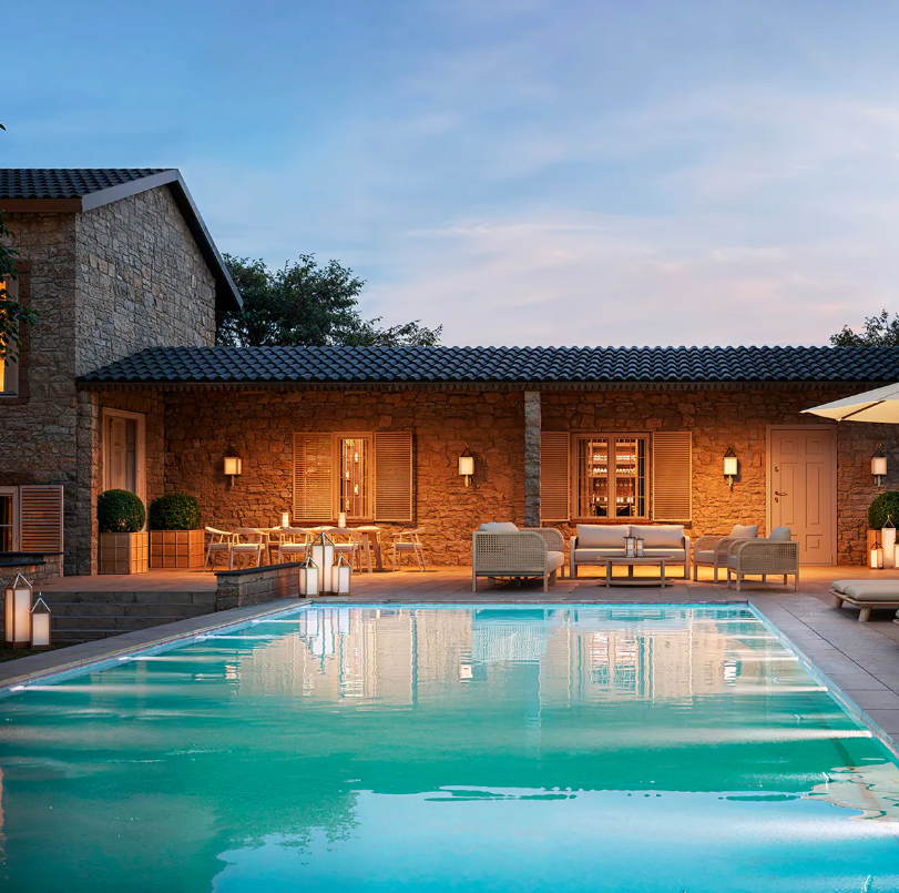 Wandleuchte Außenbereich RISERVA antikgold