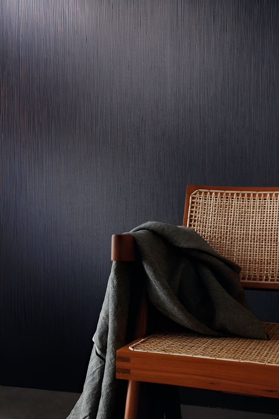 Structuurtapijt met verticale strepen JUSSIEU - EMERAUDE smaragdgroen