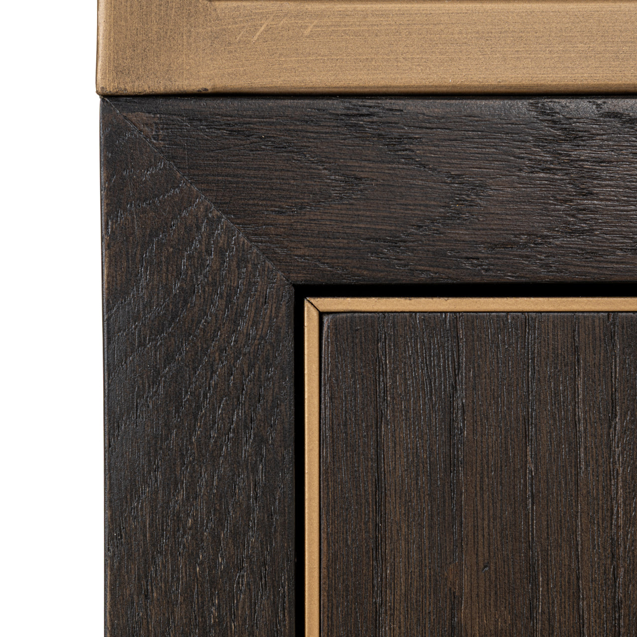 CARTER oak veneer shelf with a gold frame