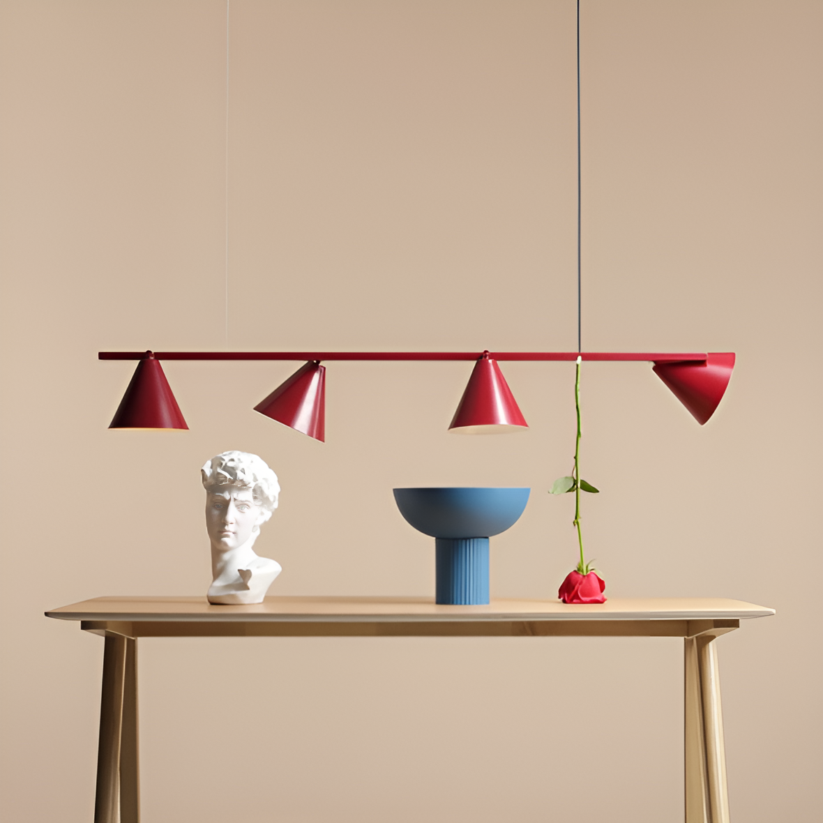 Hanglamp FORM QUATRO bordeaux