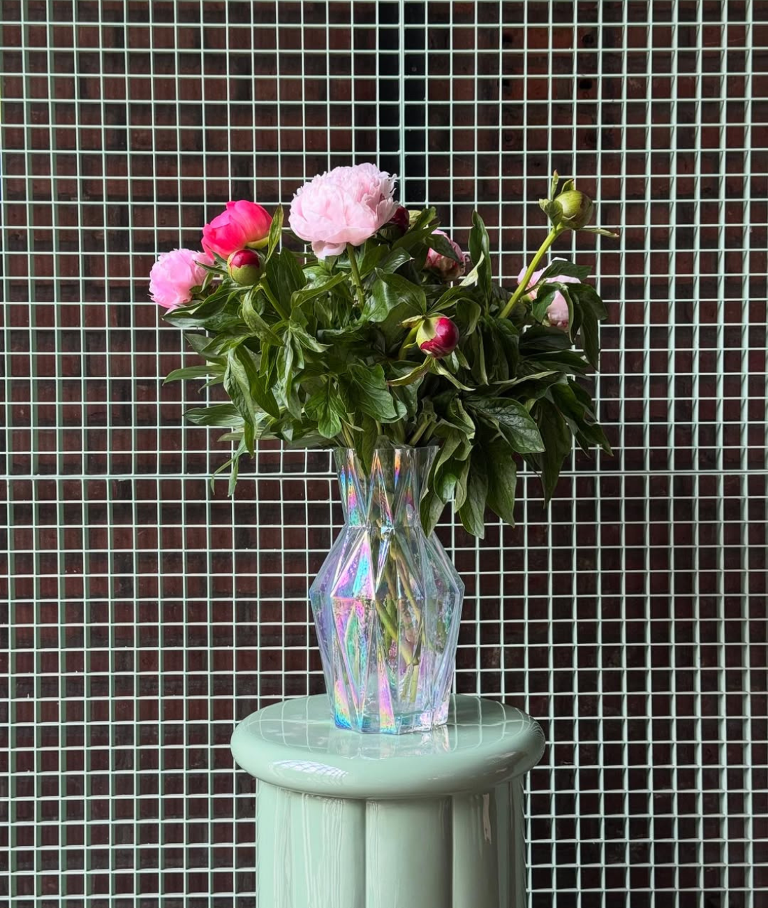 FOLDS GLASS transparent vase