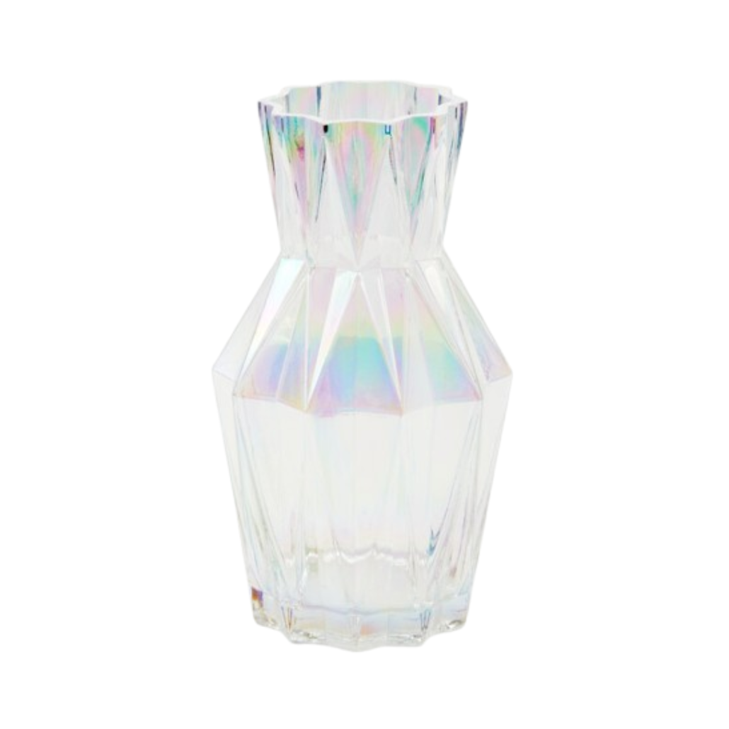FOLDS GLASS transparent vase