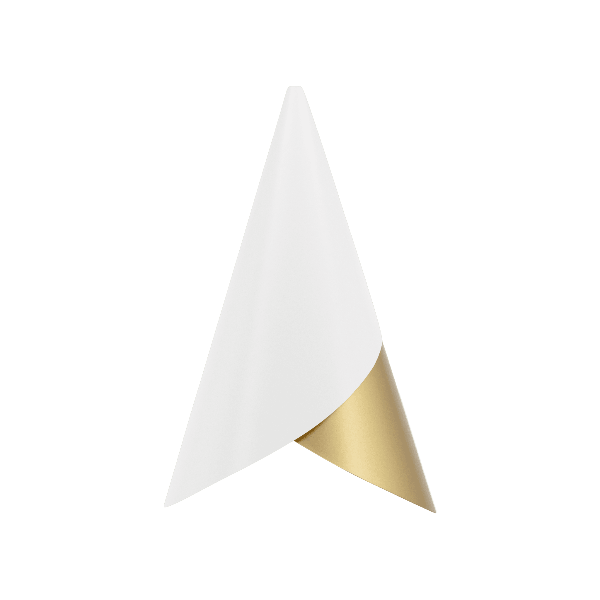 Abażur CORNET biały ze złotym UMAGE Eye on Design