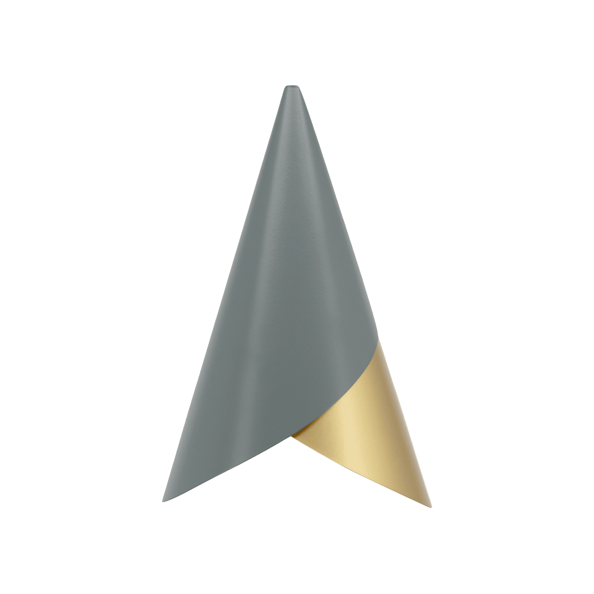 Abażur CORNET szary ze złotym UMAGE Eye on Design