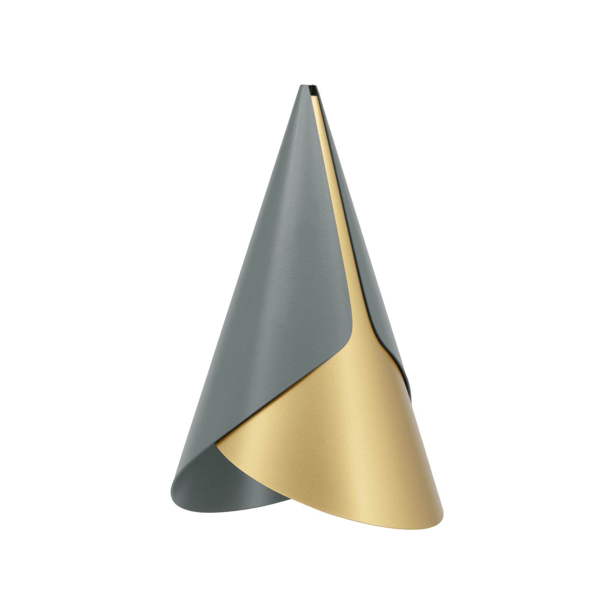 Abażur CORNET szary ze złotym UMAGE Eye on Design