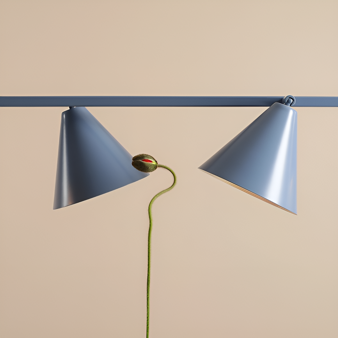 FORM QUATRO blaue Hängelampe