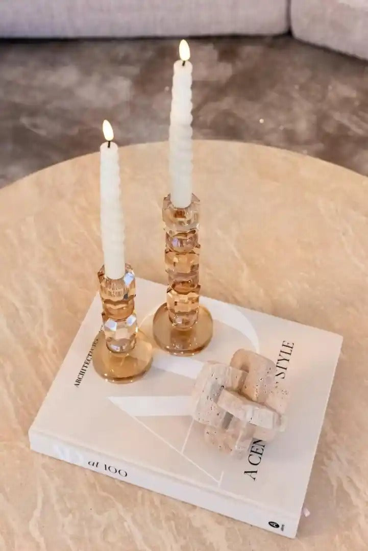 Ronde koffietafel BILTMORE beige travertin