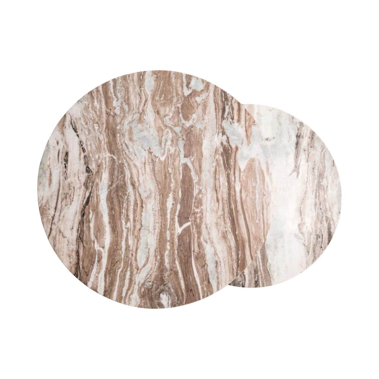 Set van salontafels BOTTEGA goud met marmeren blad