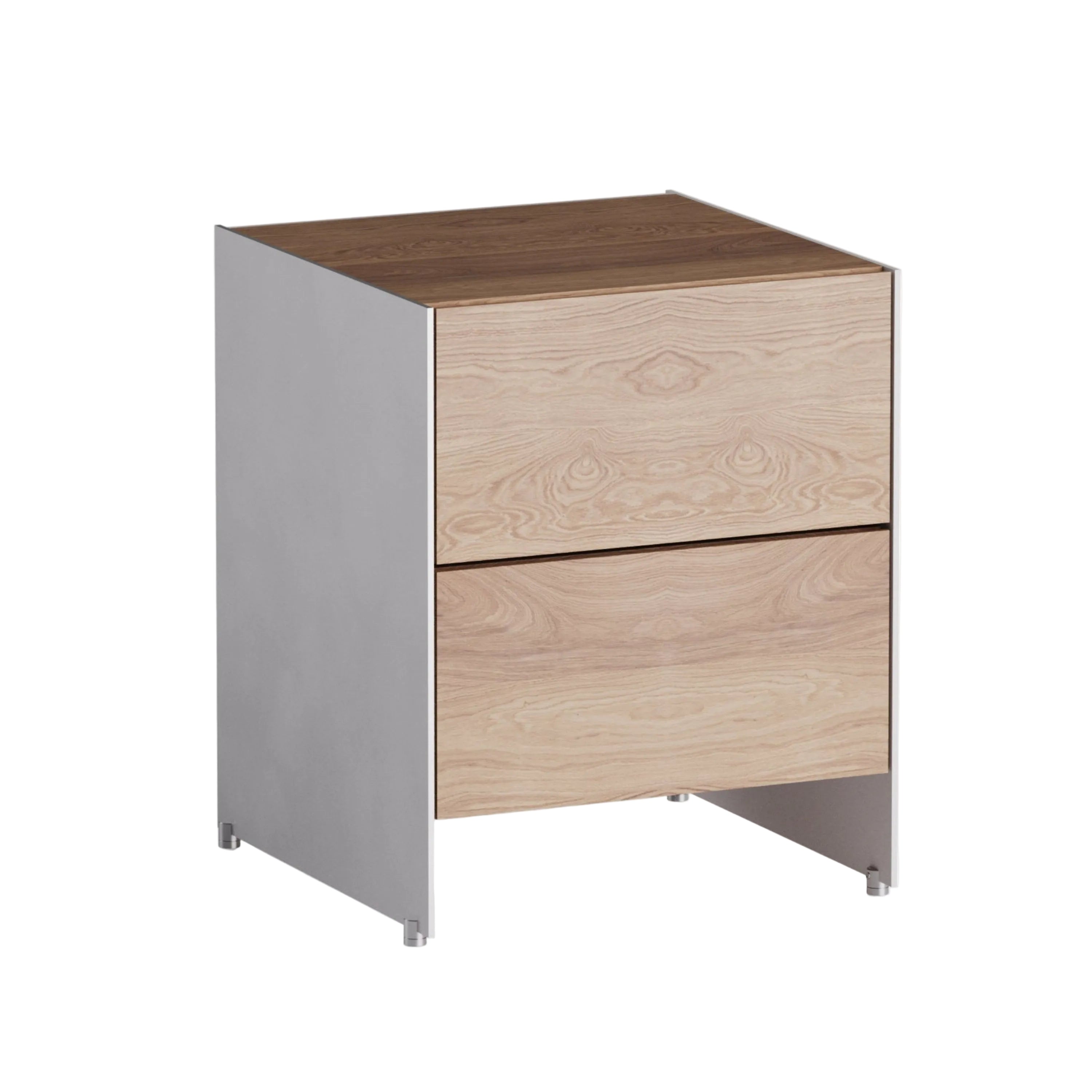 ALOX 40 kast van eikenhout met aluminium afwerking