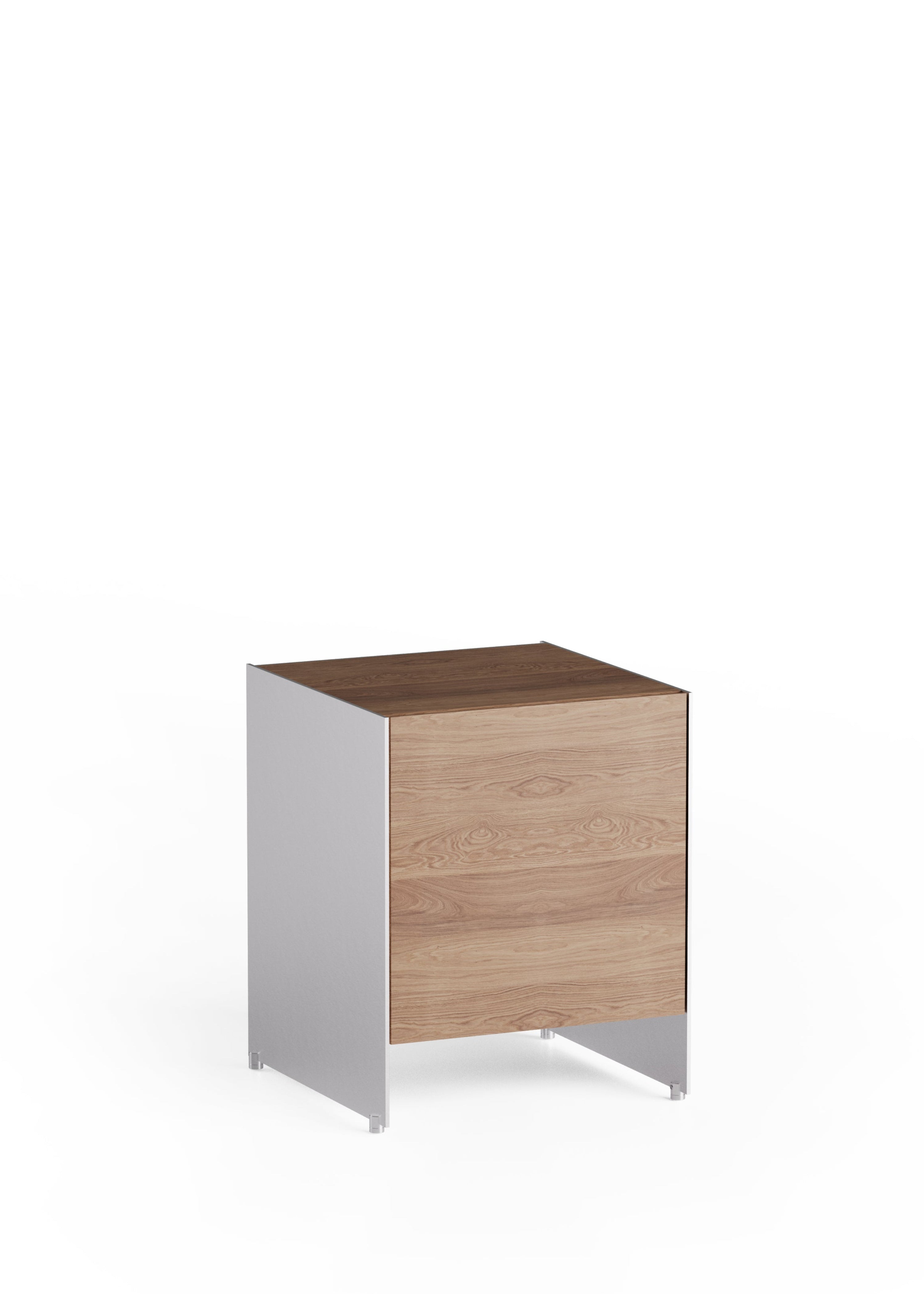 ALOX 40 kast van eikenhout met aluminium afwerking