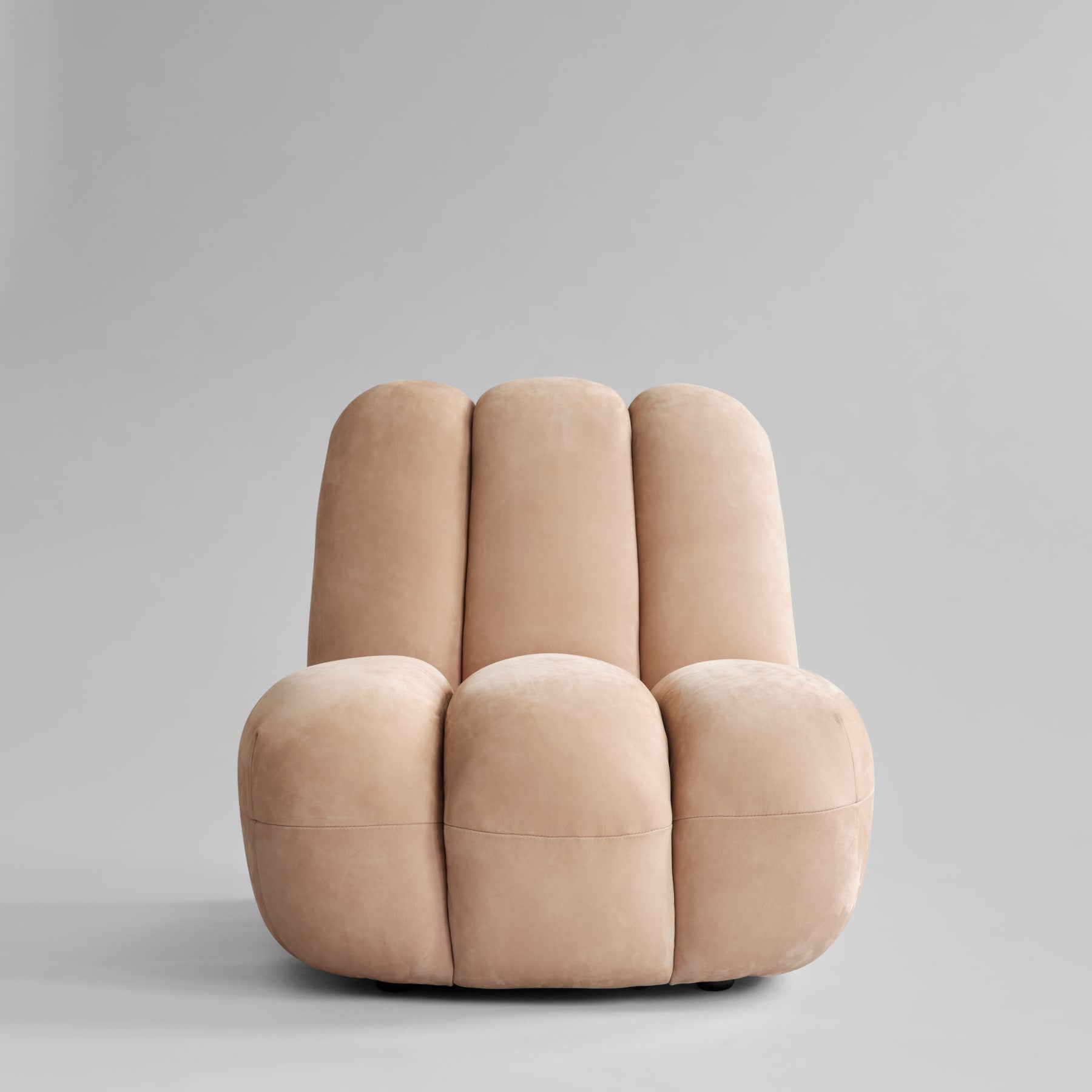 Fauteuil TOE beige nubuckleer